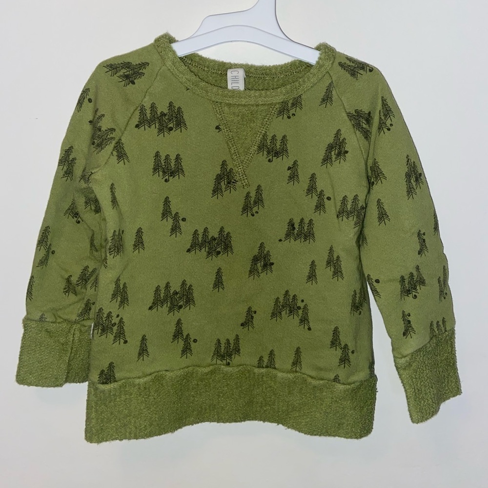 Childhoods Clothing Olive Green green trees 18-24 month Sweatshirt Made in‎ USA